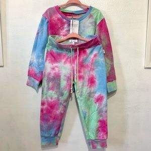 Giggle Tie Dye Sweatsuit Set.